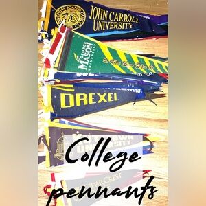 ATTN: RESELLERS‼️ •Vintage College Pennants LOT •Assorted Mix & great for resale